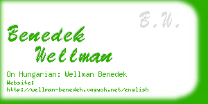 benedek wellman business card